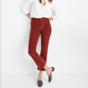 Madewell Cali Demi-boot Pants Canterbury Red